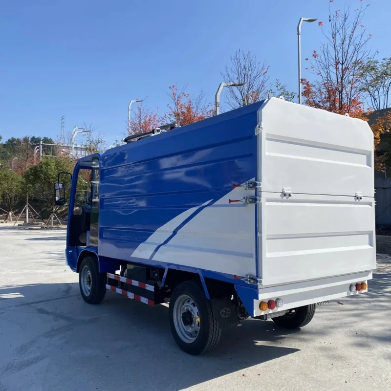 High Quality China Trash Bin Cleaning Truck 72V 2 Seater Garbage Cleaning Truck with CE