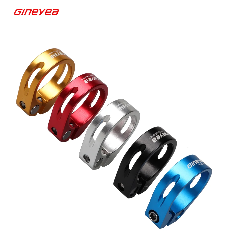 GINEYEA 31.8mm/34.9mm For MTB Aluminum Alloy Bicycle Stationary Seat Post Clamp