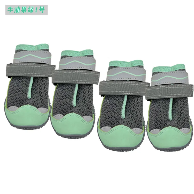 Pet Dog Shoes Breathable Anti-Slip Adjustable Reflective Durable Dogs Boots for Medium Large Pet Protection Paw Dog Accessories