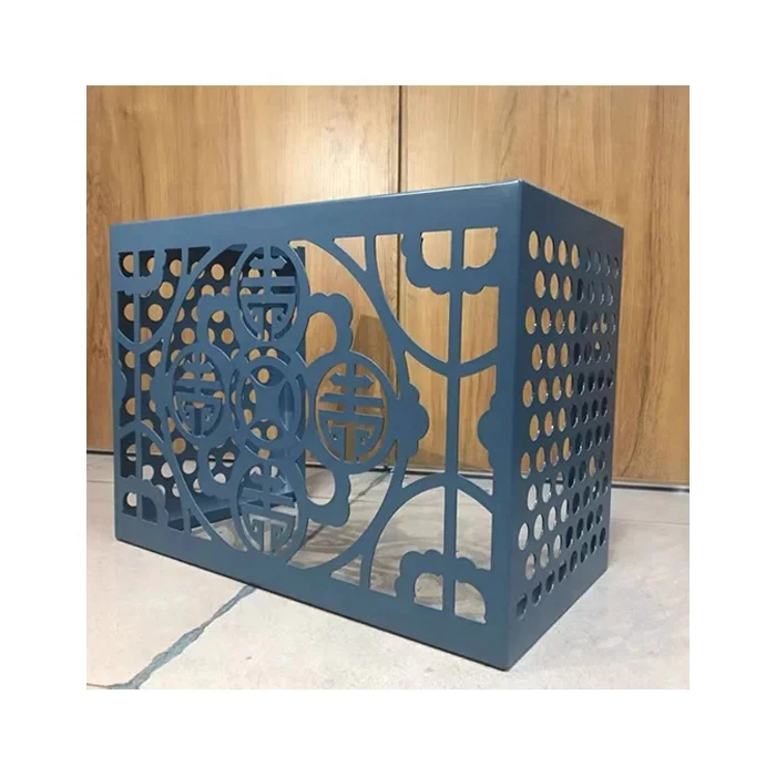 Customized Decorative  Pattern Laser Cut Metal Air Conditioner Cover Outdoor Air Conditioner Cover