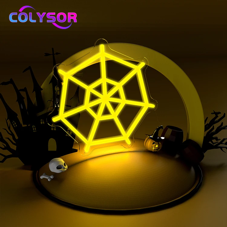 Scary Halloween Lamp Acrylic Board Home Decoration Holiday Custom Skull LED Neon Light Sign