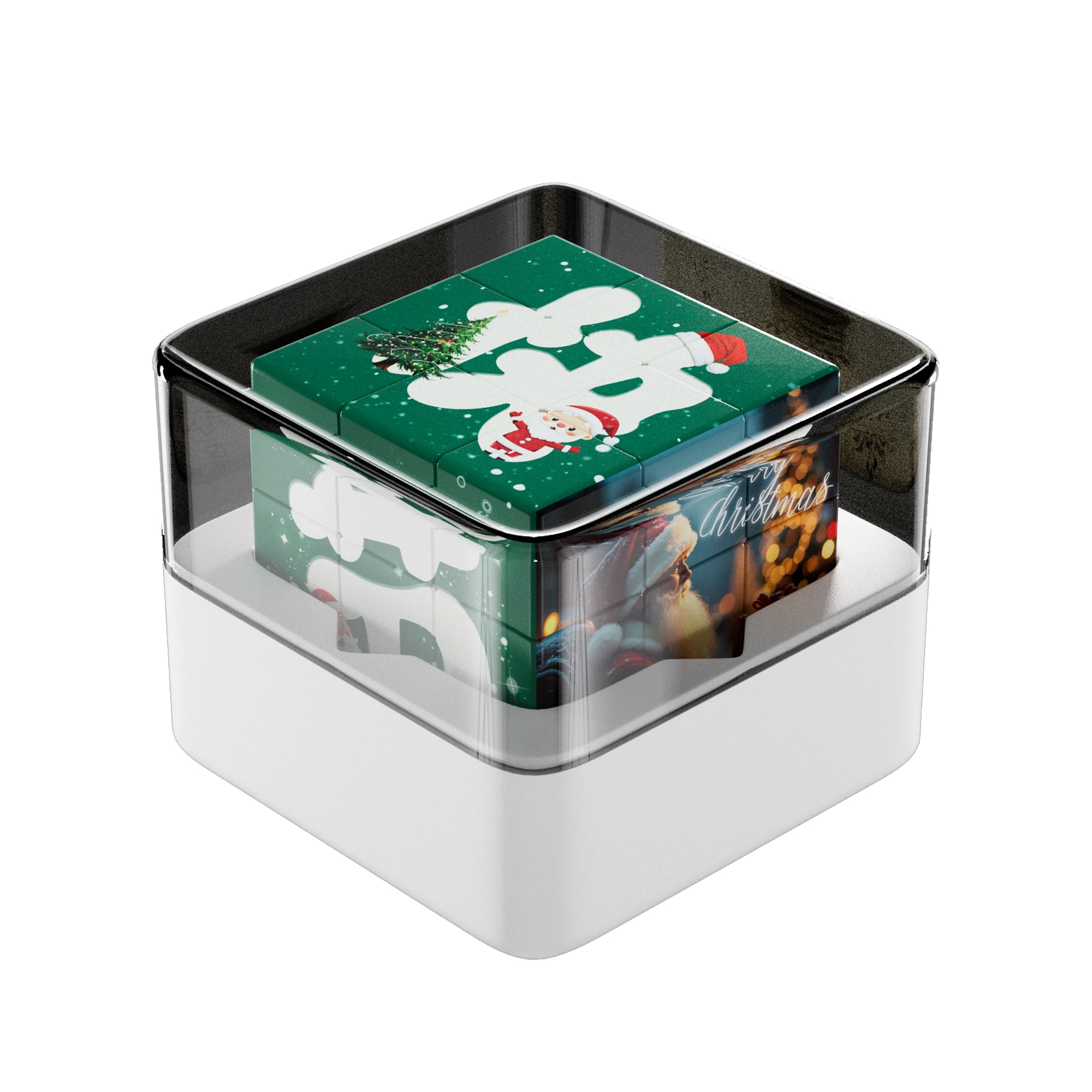 Hot sale Christmas day gifts design diy present stock educational brain teaser toys magic puzzle cube for kids