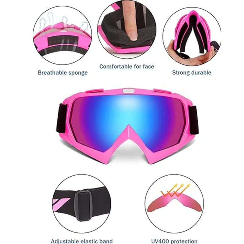 60 Colors Motorcycle Helmet Goggles ATV Motocross Riding Cycling Sunglasses Windproof Anti Sand Off-road Universal Glasses