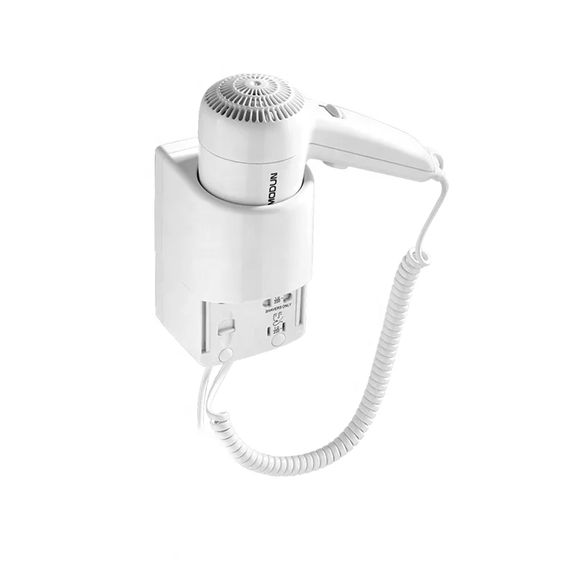commercial air blow dryer wall mount, hotel bathroom white diffuser hair dryers