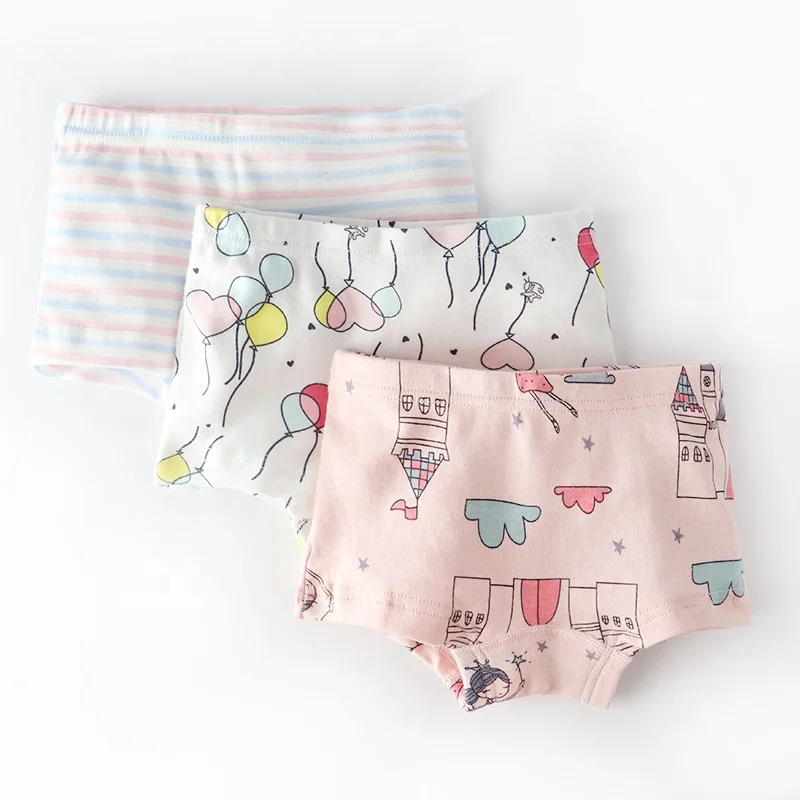 
Factory New Fashion girls preteen underwear Soft cute girls underwear sweet printing design young girls underwear 