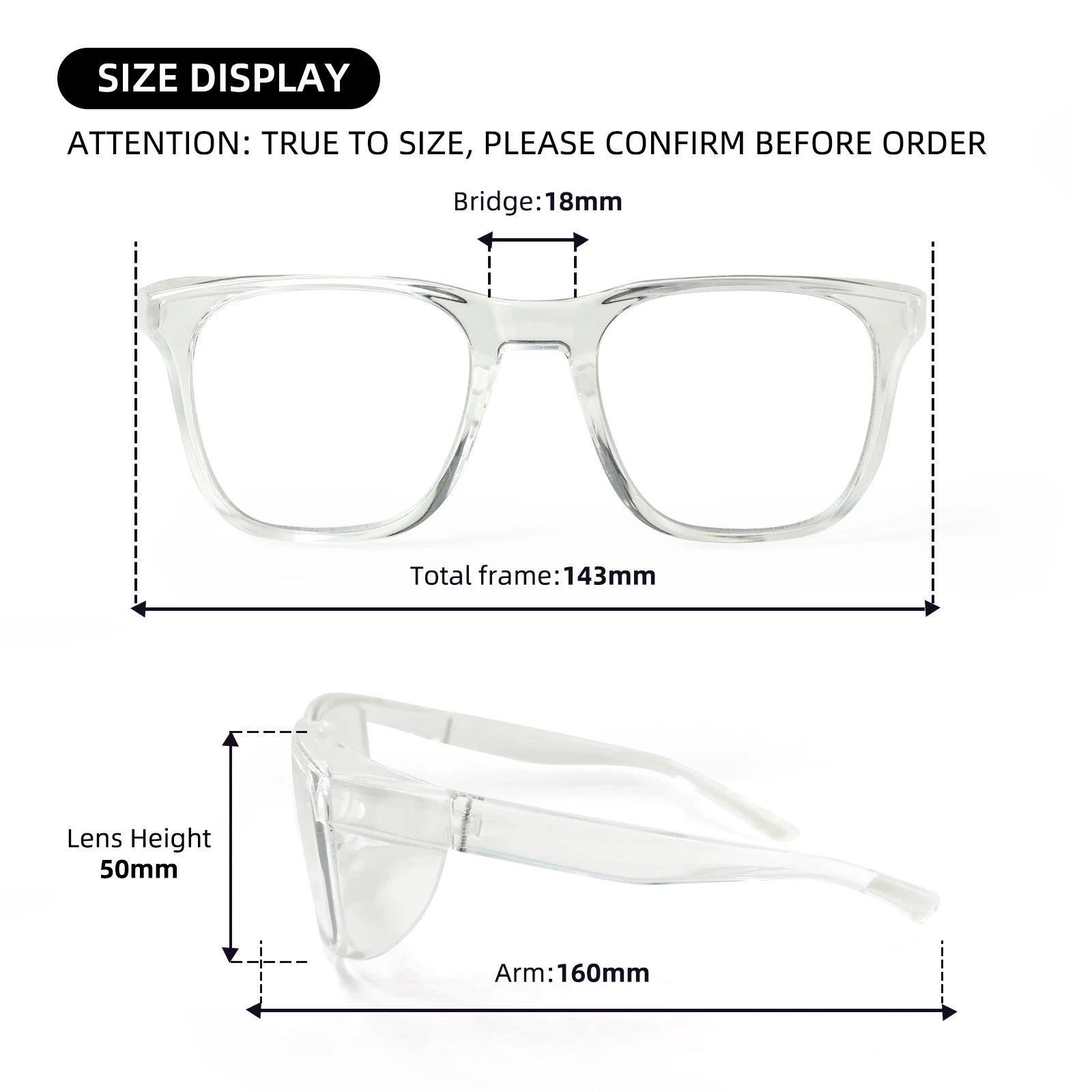 Manufacturer Hot Sale Professional Construction Pc Safety Glasses with