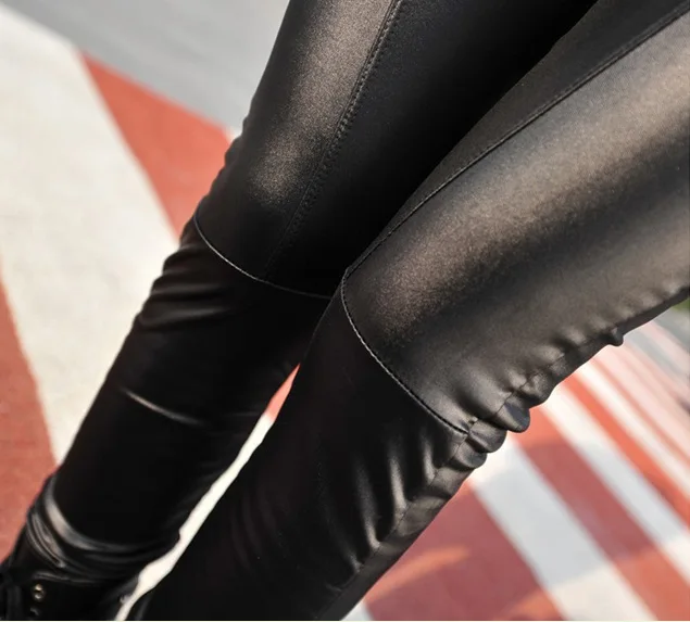 
New Design Women Comfort Soft Leather stitching Leggings Manufacturer supply Knitted Leggings Wholesale Hot Trousers lady pants 