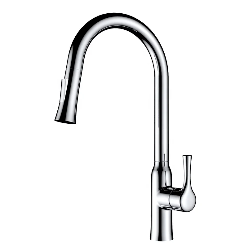 HIMARK modern deck mounted brass kitchen taps single handle commercial kichen sink smart sensor faucet with pull out