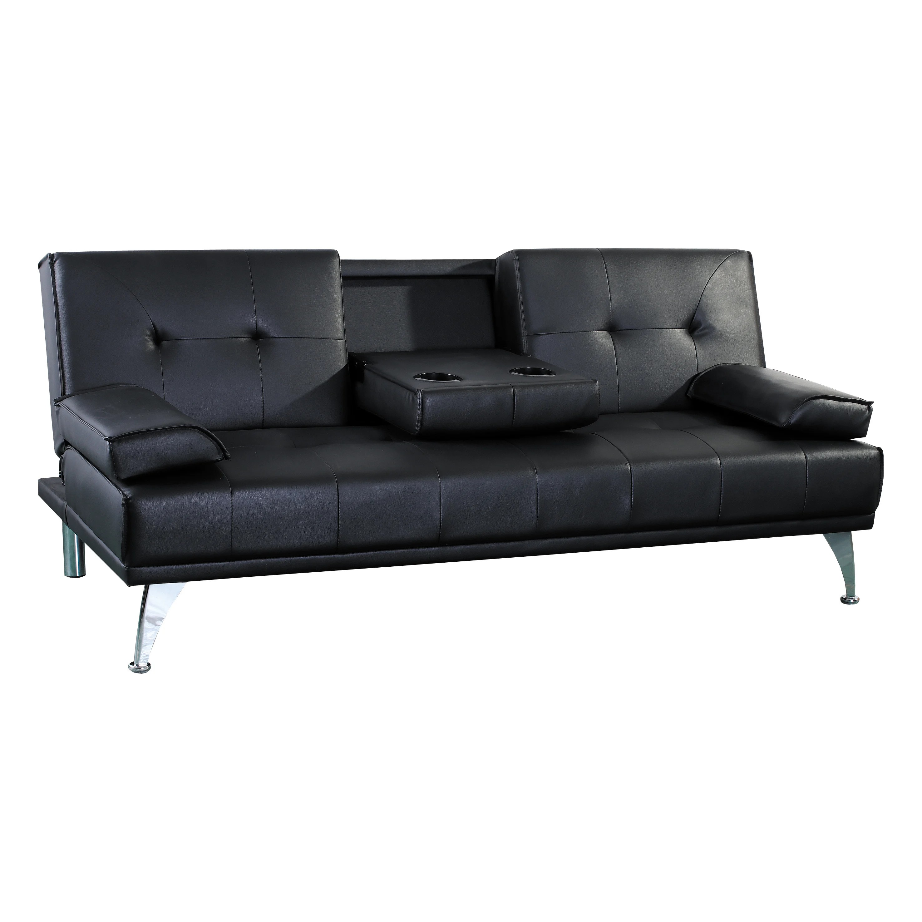 Living room sofas sofabed modern futons sofabed folding sofa bed with cup holder