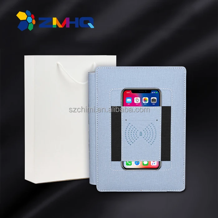 Горячая Распродажа A5 PU крышка блокнота встроенный блок питания 8000mAh Беспроводная