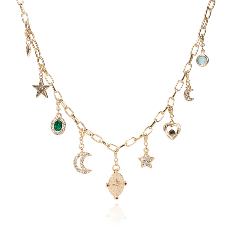 Charm Pendant Necklace Ins Trendy Stylish Adjustable DIY Female Necklace Pastoral Ocean Animal Heart Cute Pendant Necklace