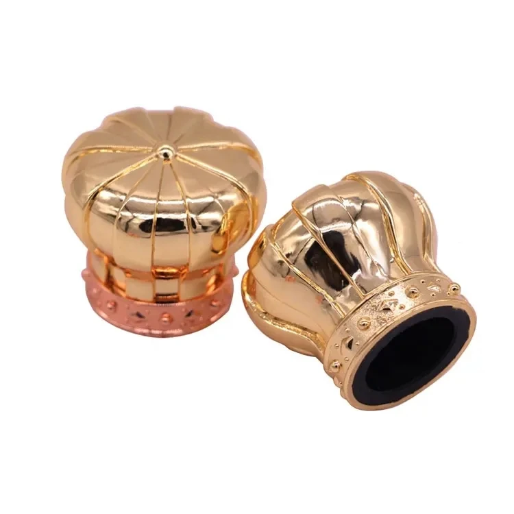 Customized Glass Bottle Cap Delicate Gold Zamac Caps Designer Luxury Cap for Perfume