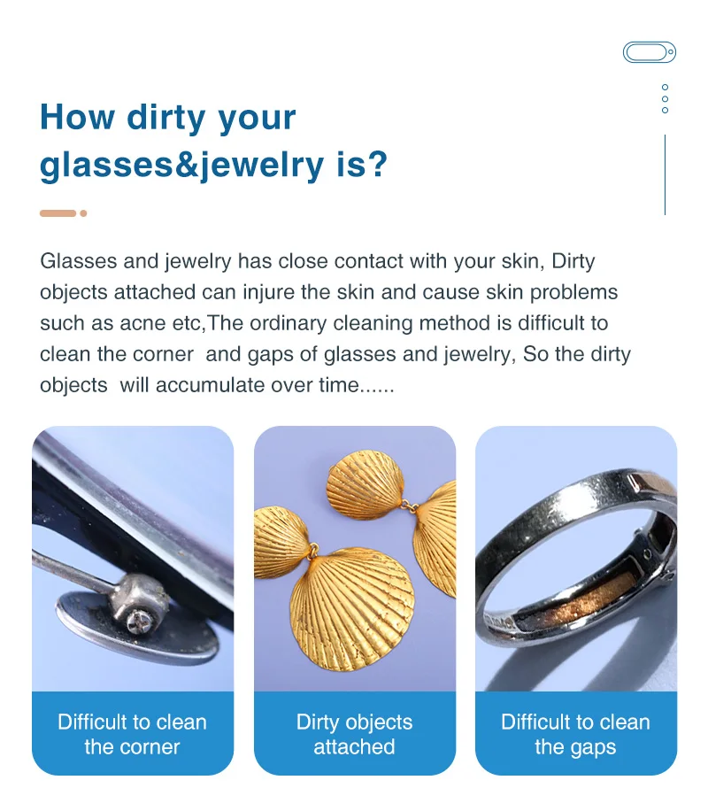 Skymen 550ml portable mini household ultrasonic cleaner jewelry dental eye glasses cleaning machine with CE FCC ROHS