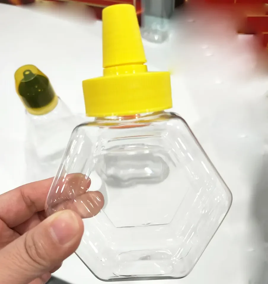 Tip Squeeze Food Bottle Transparent Dispensing Honey Plastic 100G 150G 250G 500G 1000G Screen Printing PET Beverage Screw Cap