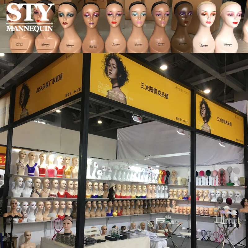 Manufactures Price Wholesale African American Female Mannequin Head mannequin head wig stand mannequin