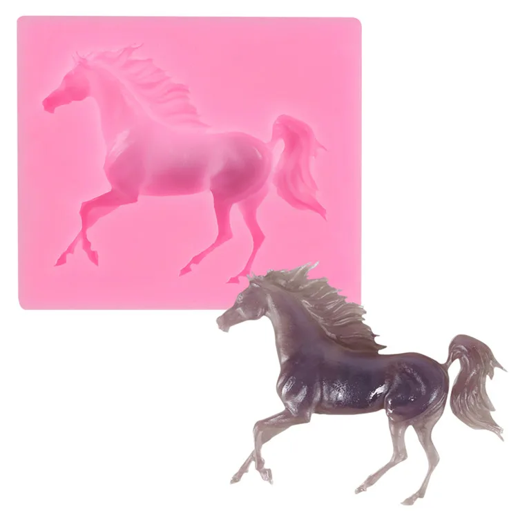 
3D Horse Silicone Mold Animal Cake Cupcake Fondant Chocolate Sugarcraft Candy Mould DIY Cake Decorating Tools 