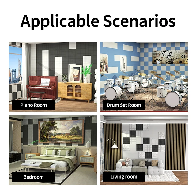 Easy to Install Soundproof Decoration Flame Retardant Polyester Fiber Acoustic Wall Panel - Buy Acoustic Panel