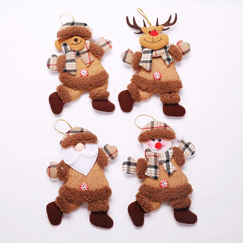 Hot Sale Christmas Window Decoration Tree Accessories Doll Dancing Snowman Deer Bear Hanging Christmas Tree