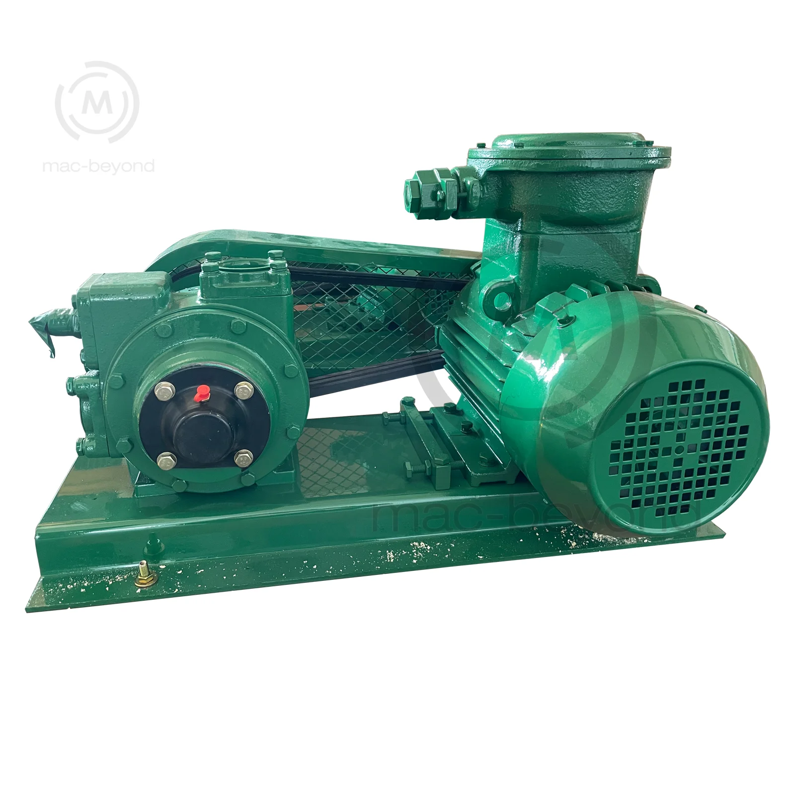 YB100 rotary vane pump with motor V-belt Driven fuel pump with motor gasoline transfer pump