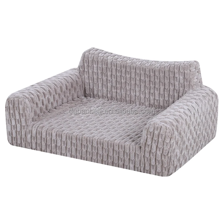 Sponge soft pet bed handmade high quality plush cat and dog sofa bed odorless pet sofa