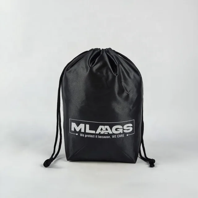 Black Mini Blanks Gift Bag Drawstring Gym Llama Lingerie Polystyrene Drawstring Bag With Double String Gusset