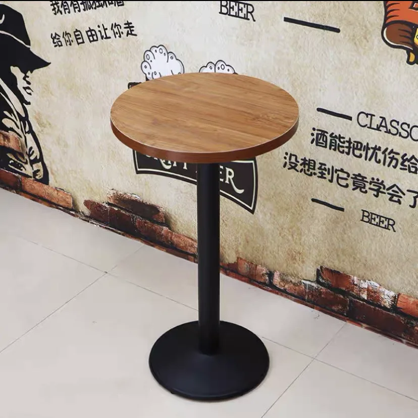 Wholesale hot selling night club cooler bar chair and table set furniture pub wood round high bar table