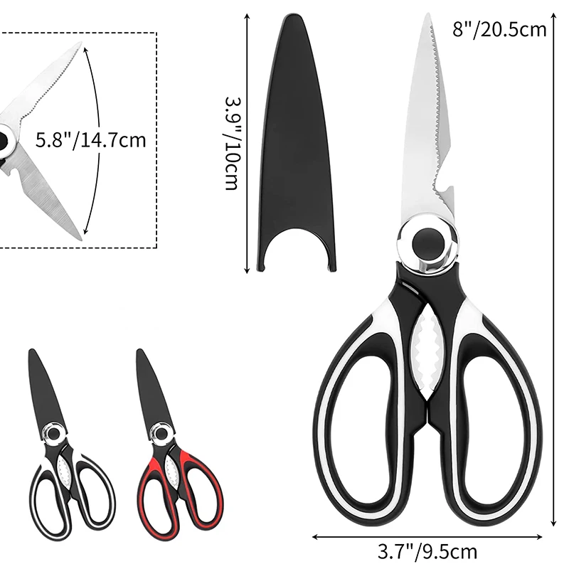 Heavy Duty Kitchen Scissors Multi Function Stainless Steel Poultry Shears for Cutting Chicken Poultry Meat