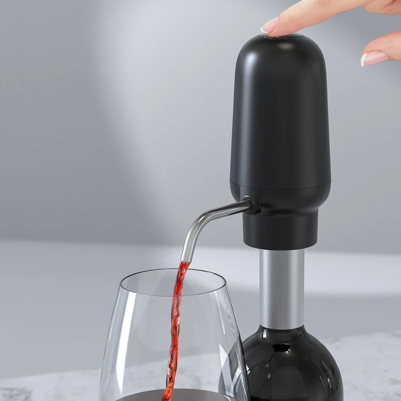 Custom Black Bar Accessories Wine decanter Pourer Spout Electric Aerator Automatic Wine Aerator