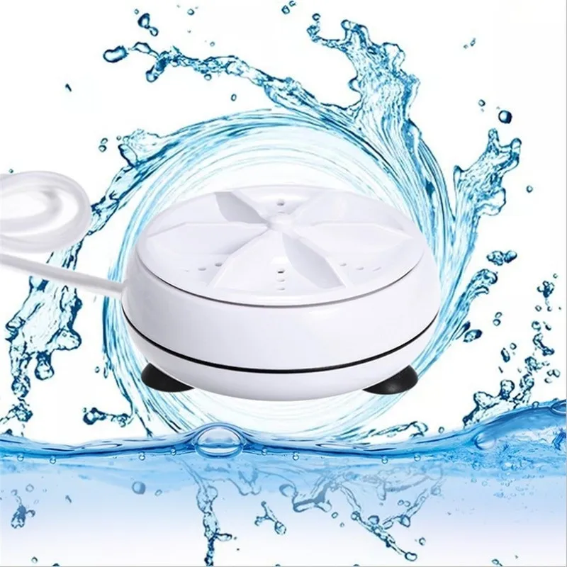 Ultrasonic Turbo Washing Machine Laundry Portable Travel Washer Air Bubble And Rotating Mini Washing Machine