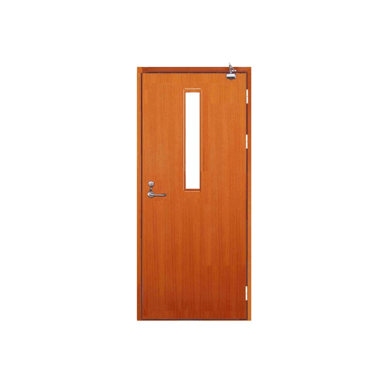 Modern Design Commercial Fire-Rated Solid Wood Front Single Door Finished for Hotel Application