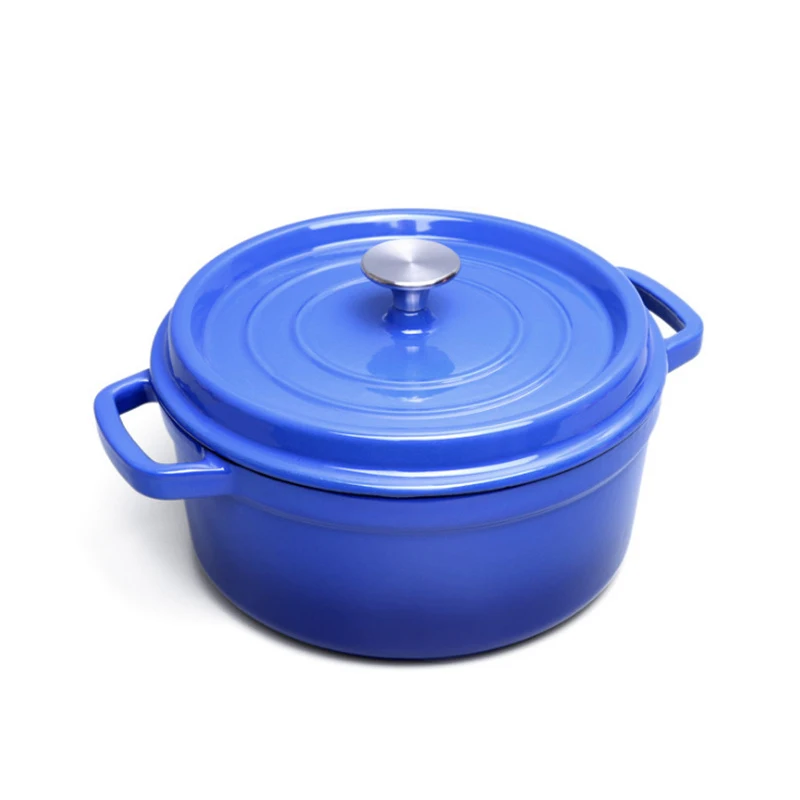 Cast Iron Dutch Oven 24cm 3.8L Dutch Oven for Induction Hob, Casseroles Dish with Lid Dutch Ovens Cast Iron Cooking Pot