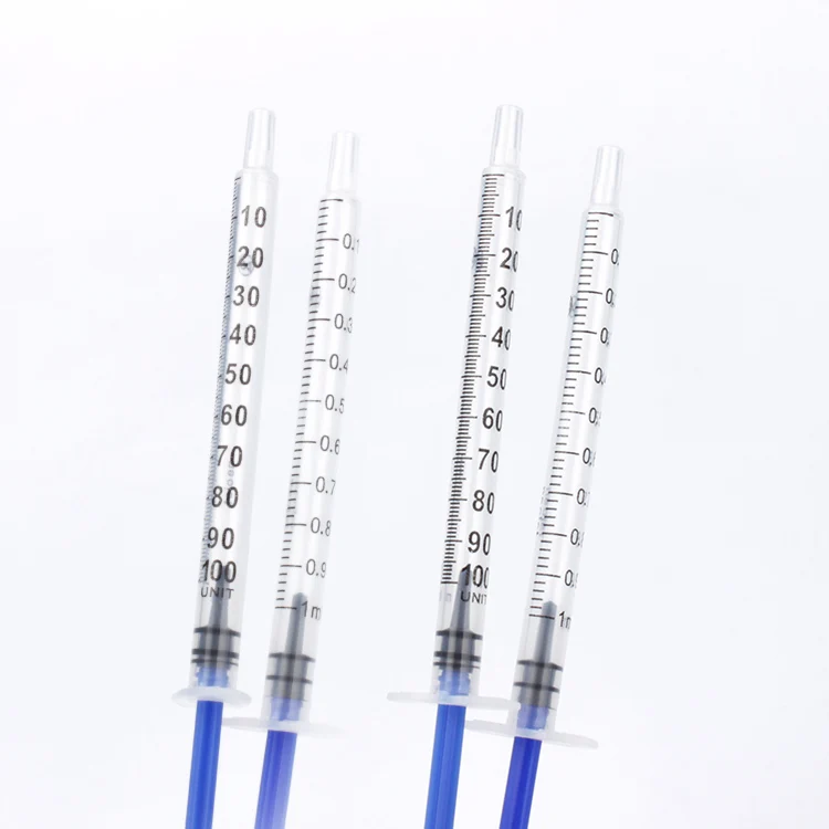 1cc 1ml syringe medical disposable tuberculin syringe vaccine needle plastic sterile injection syringe