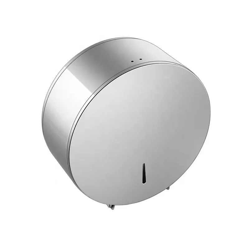High Quality Sus304 Stainless Steel Brushed Finishing Lockable Jumbo Toilet Paper Roll Dispenser For Hotel School Hospital Mall