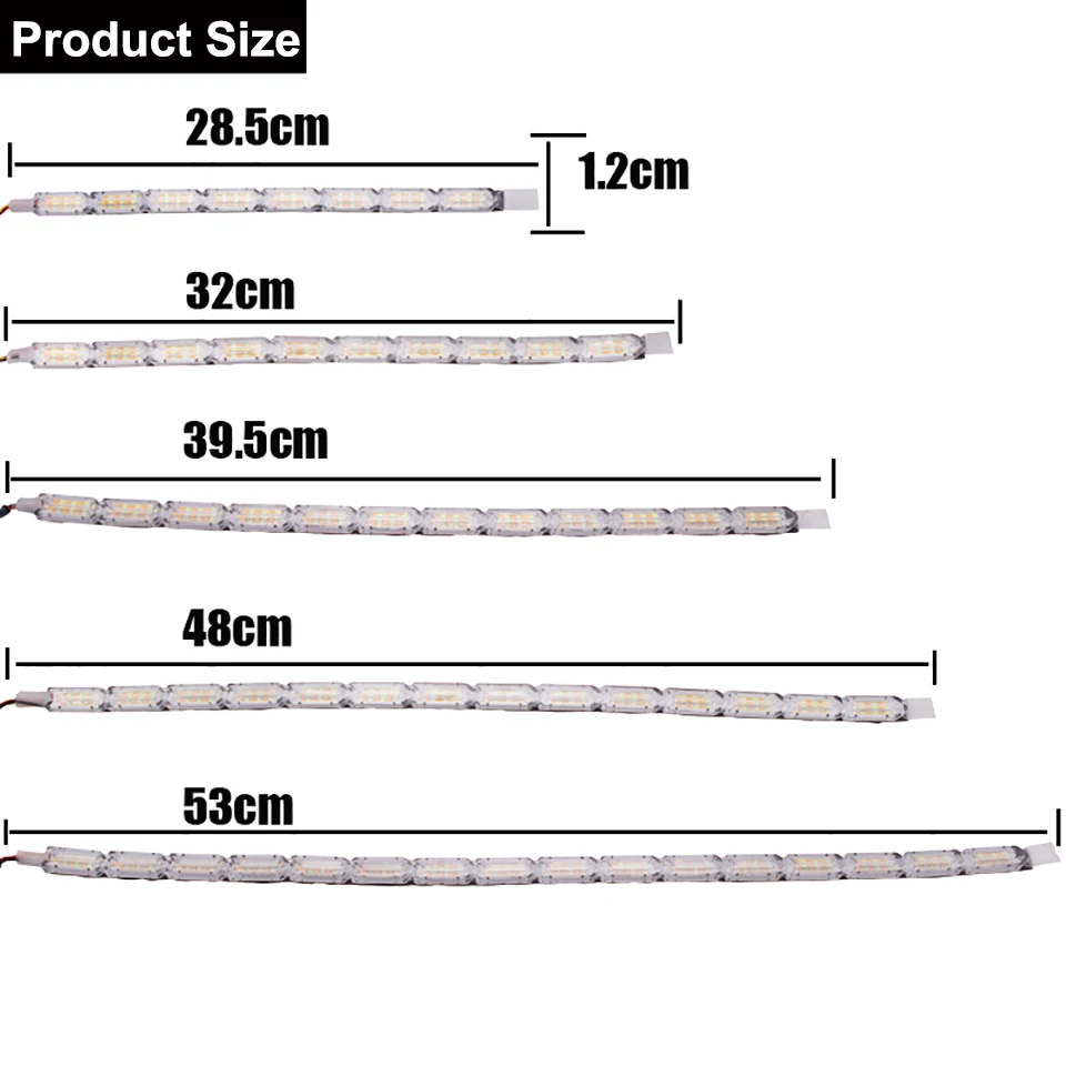 New Tuning Flexible LED Daytime Running Lights Switchback Turn Signal White Yellow Blue Lamp DRL For Headlight Auto Parts