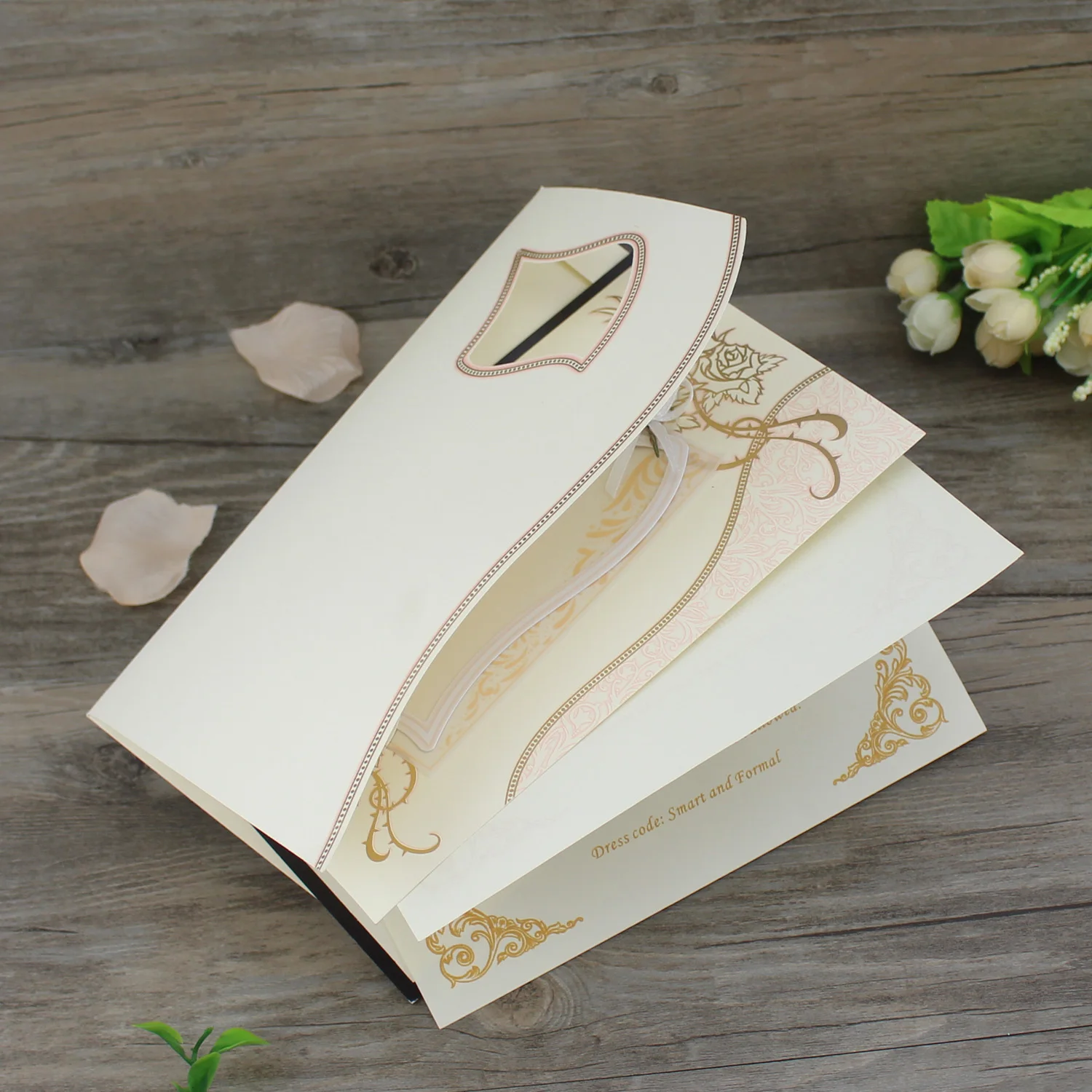 Classical Stock Cheap Price Hot Stamp Wordings Wedding Invitation Cards Greeting Cards custom wishing well cards