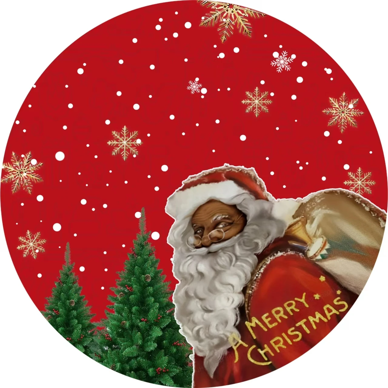 Factory Direct Festive Santa Claus Crystal Fleece Mats Dru Charming Design Diverse Christmas Settings Custom Area Rugs Sets