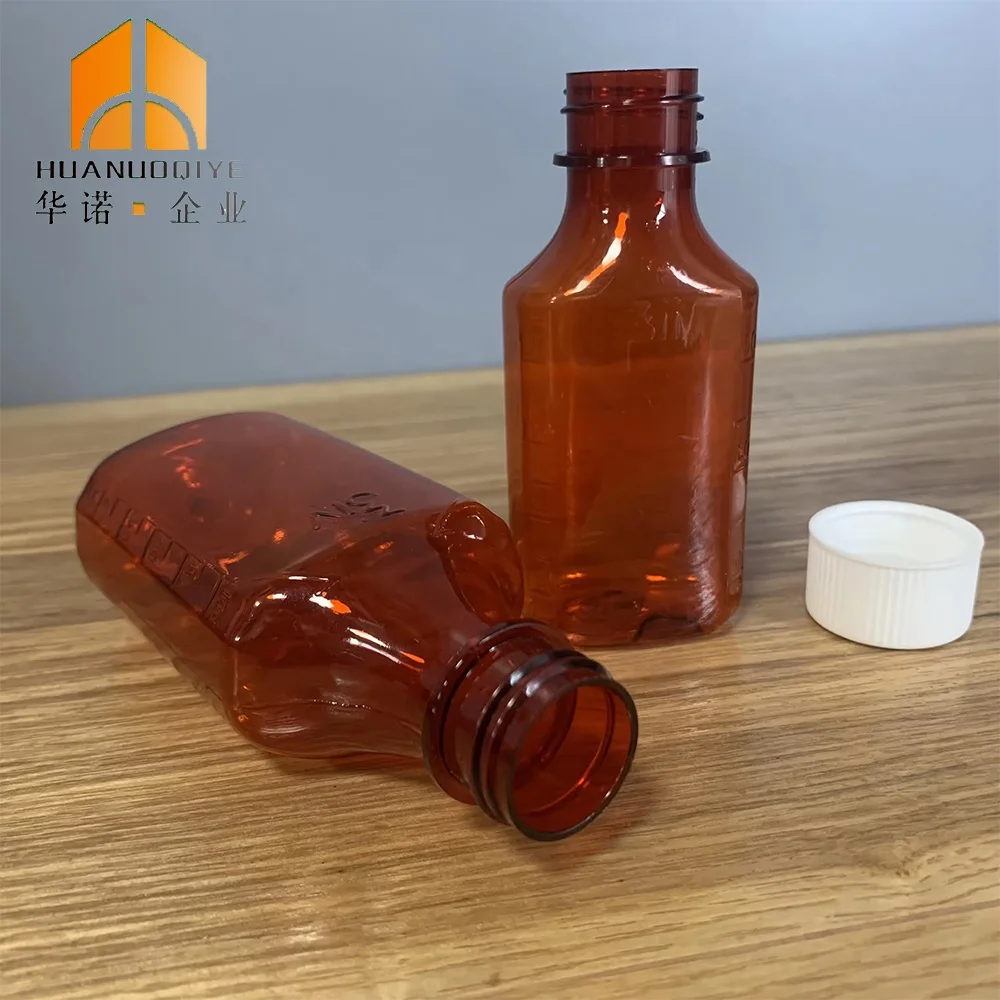 2oz 4oz 6oz Medicine Plastic Liquid Bottle Oval Cough Syrup Medicine Container