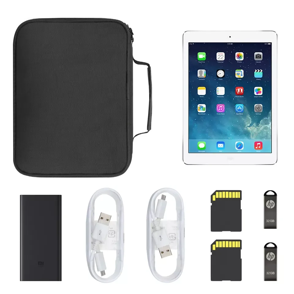 Double Layer Organizer Waterproof Cable Carry Bag Electronic Accessories Case Storage Bags