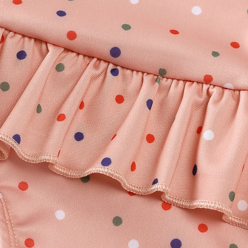 9M-10Y Skin-friendly one-piece with bathing cap Girls cute backless floral swimsuit baby cartoon Baby bikini swimsuit