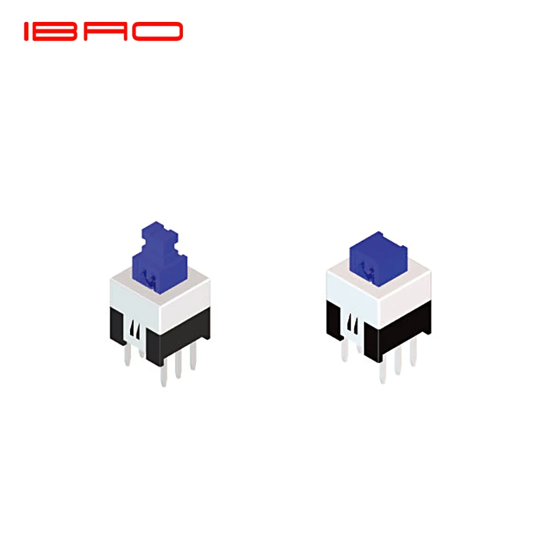 IBAO CNIBAO  5.8x5.8 7x7 8x8 8.5x8.5mm Self Locking / UNlock 3 Pin Push Tactile Power Micro Switch 6 Pin Button Switches