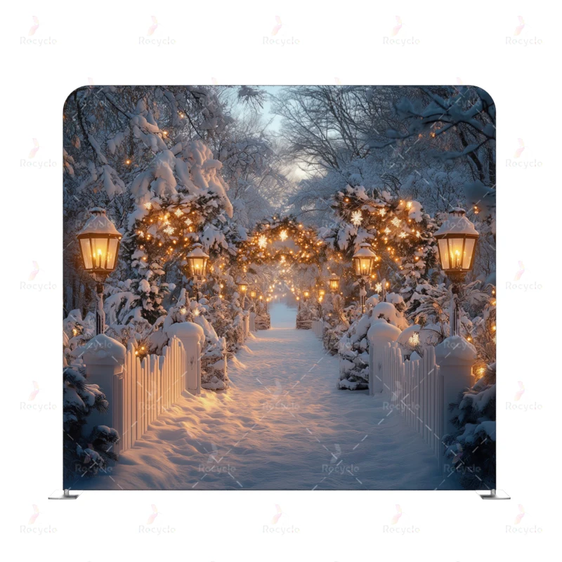 10ft 8Ft Event Stand Aluminum Backdrop Display  Tension Fabric Display portable Christmas  photo booth backdrop pillow case