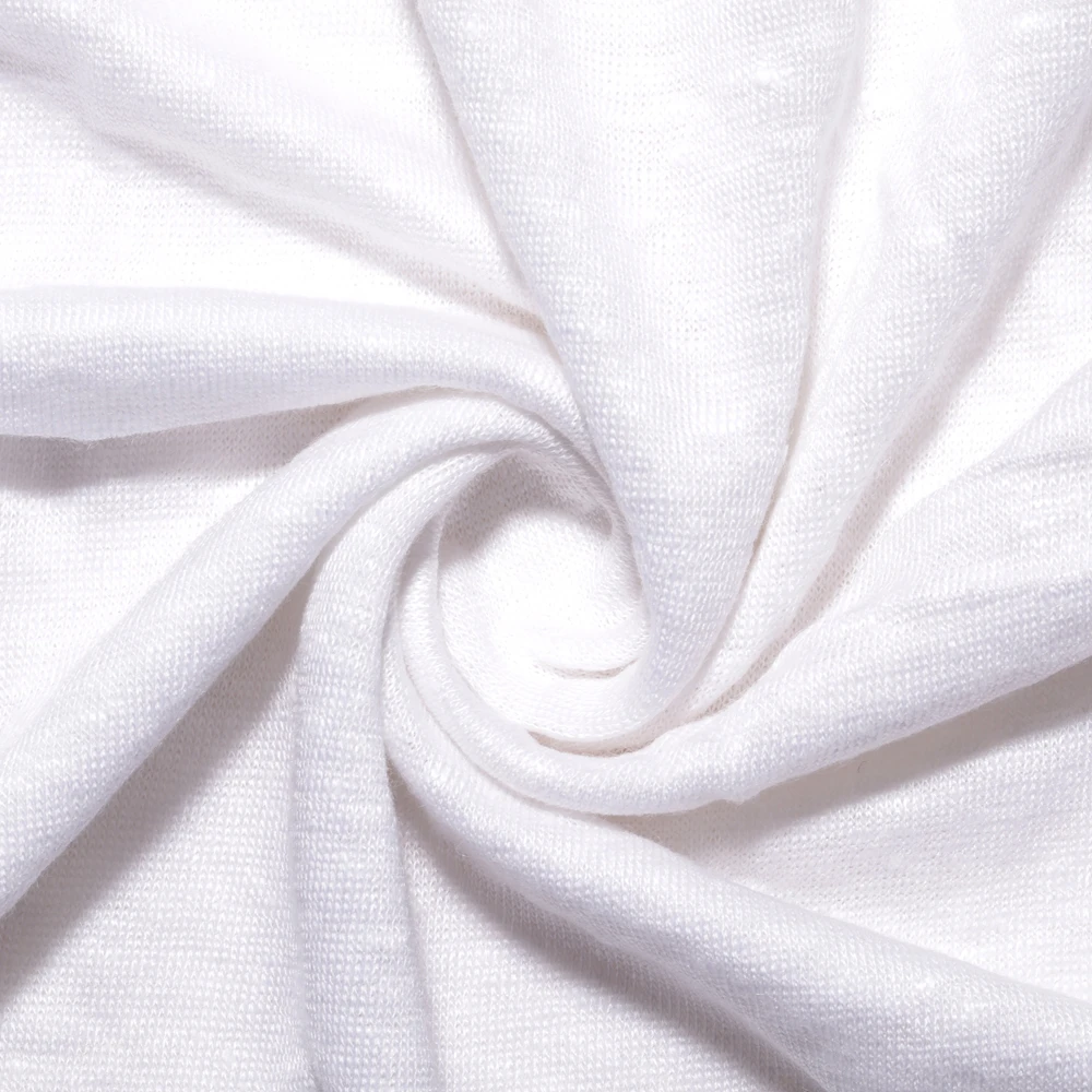 Light Weight Woven Organic  36 N/1 100% Linen Natural Stone Washed Air permeable Jersey fabric for long T-shirt Clothing