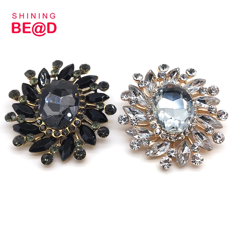 Western Style Fashion Retro Bauhinia Flower Alloy Colorful Glass Crystal Rhinestone Brooch For Women Suit Jewelry Accessories