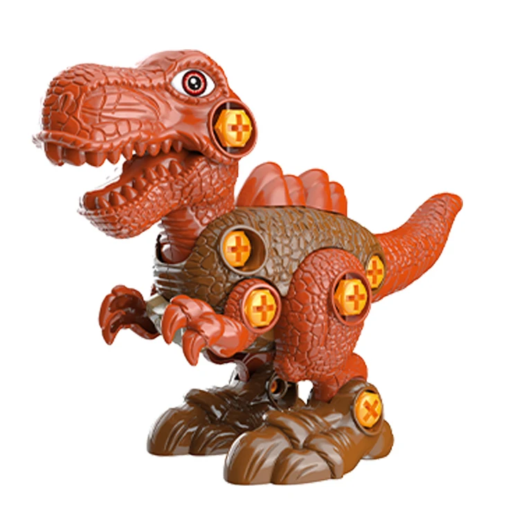 29 pcs Assemble screw toy  Kids 3-5 Puppet Animals  mecha dino Tyrannosaurus rex  Plastic Dinosaur Toy