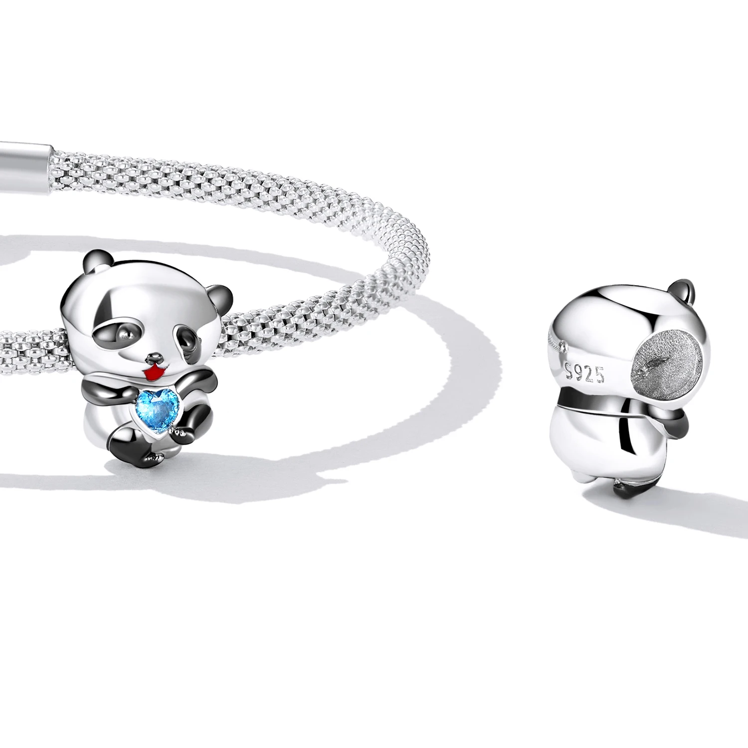 New Product 925 Sterling Silver Cute Colour Panda Charm Beads Pendant Charms For Bangles Jewelry For Women Girl Party Daily Wear