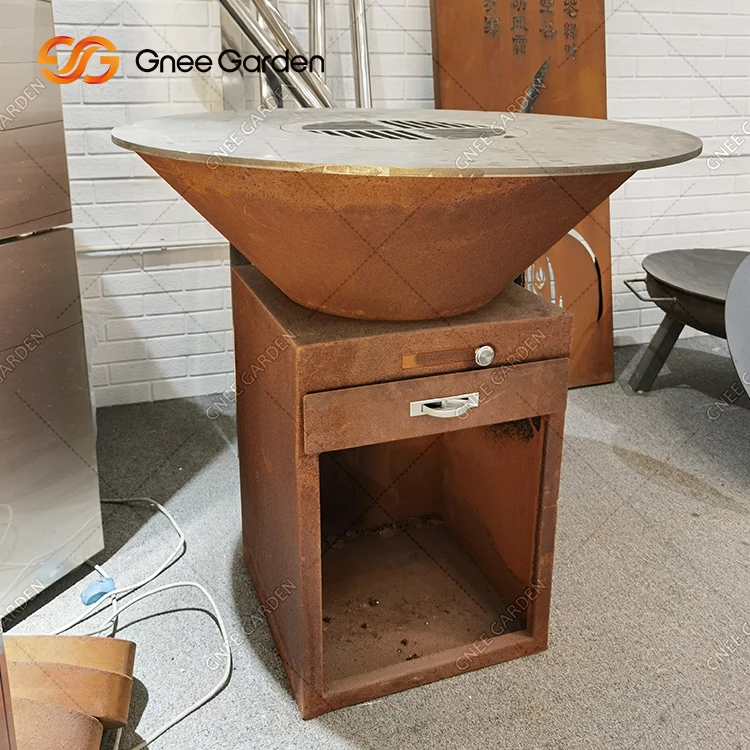 Outdoor Party Metal Fire Pit Table Fireplace Grill Charcoal Bbq