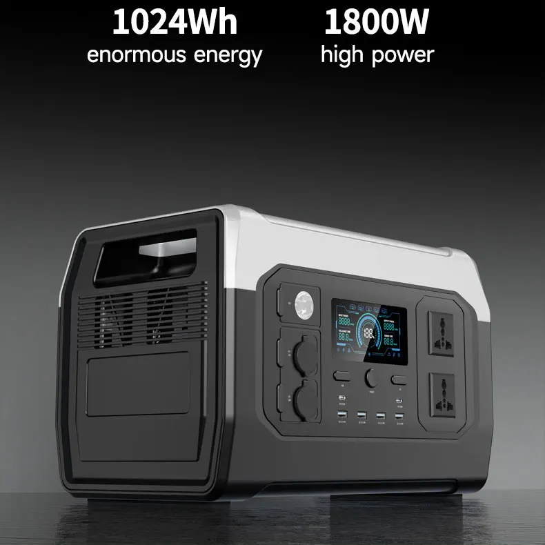 1024Wh Powerstation 1800 Вт Аккумулятор Lifepo4 солнечная генераторная энергетическая система 320000 мАч портативная электростанция