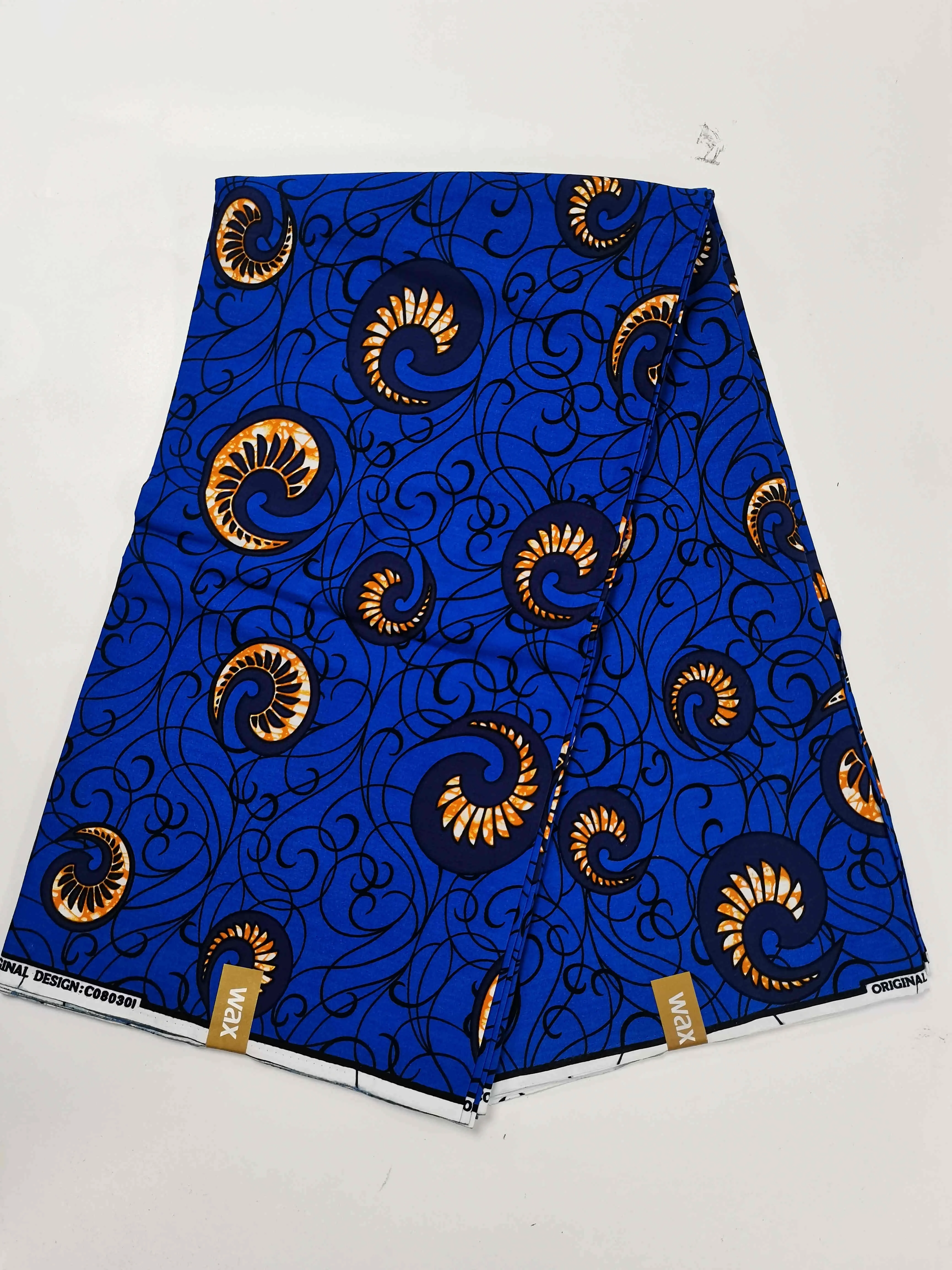 100% cotton block prints Africa wax fabric hollandais Ankara gold