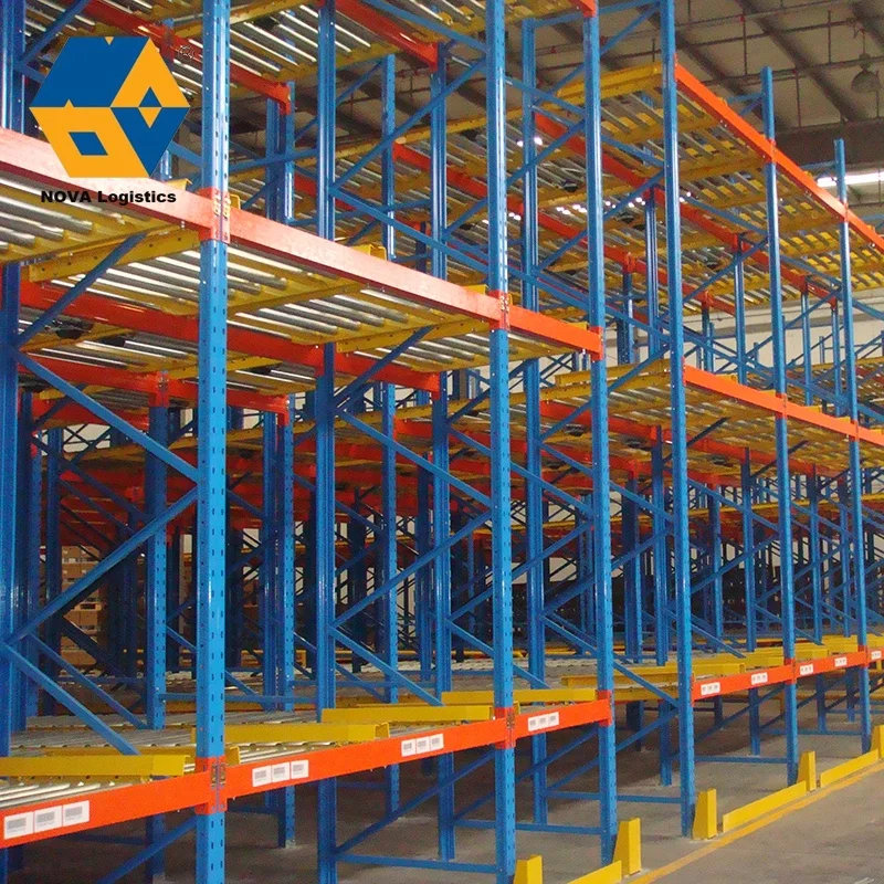 NOVA China Automated Warehouse Storage Racking, Gravity Carton Flow Pallet Rack/