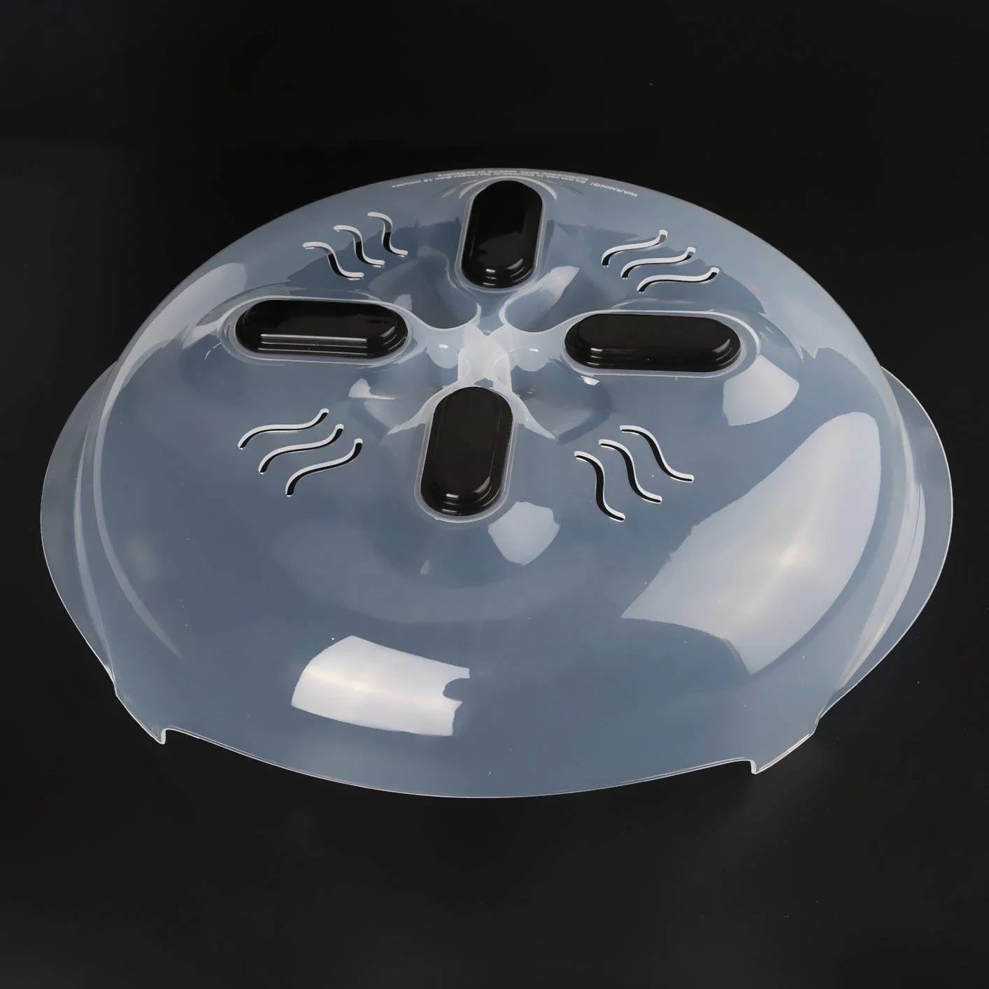 
plastic magnetic microwave splatter cover with steam vents 